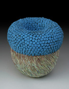 Bowl with Blue Texture